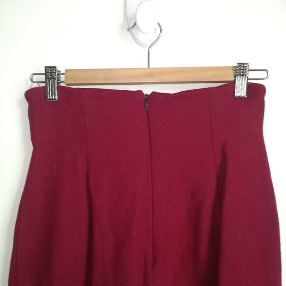 𝅺VINTAGE Red Spanish Winter Style High-Rise Tapered Trouser Pants Size Small - Picture 8 of 13